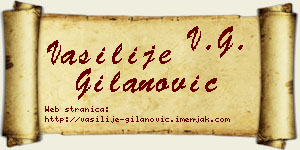 Vasilije Gilanović vizit kartica
